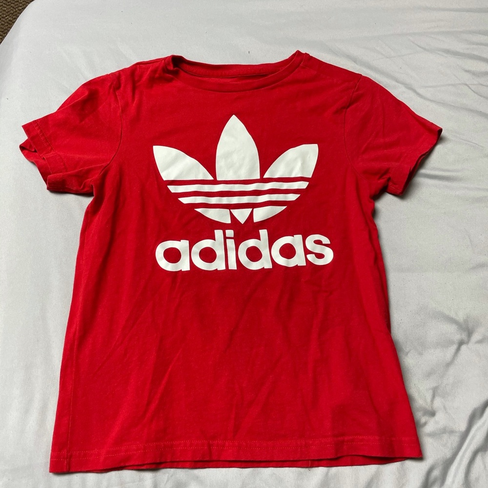Red adidas shirt